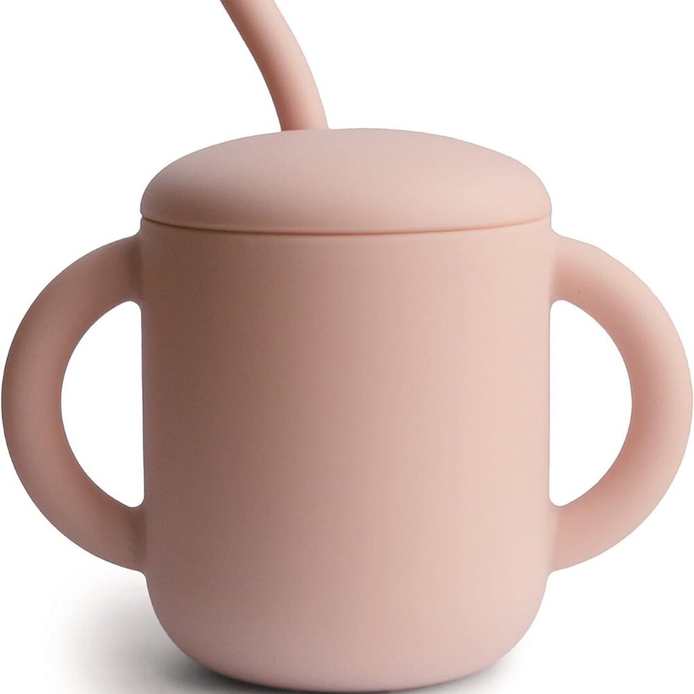 Silicone Training Cup & Straw for Toddlers, BPA Free Baby Straw Cup1 Cup